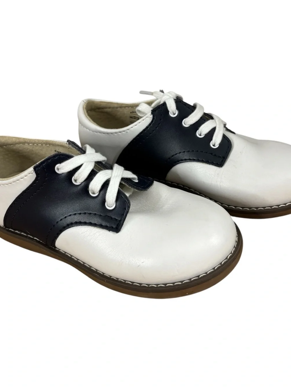 Footmates Cheer 8401 Saddle Shoes Navy & White Toddler Unisex 9.5 M
